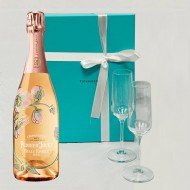 Perrier Jouet Belle Epoque Rose And Tiffany & Co. Flute Gift Set