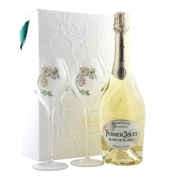 Perrier-Jouët Blanc de Blancs With Two Flute Gift Set