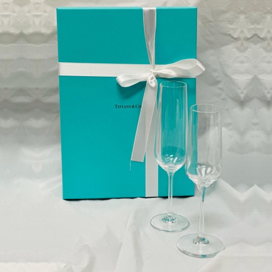 Veuve Clicquot La Grande Dame Rosé, Godiva Chocolate, and Tiffany & Co. Flute Gift Set