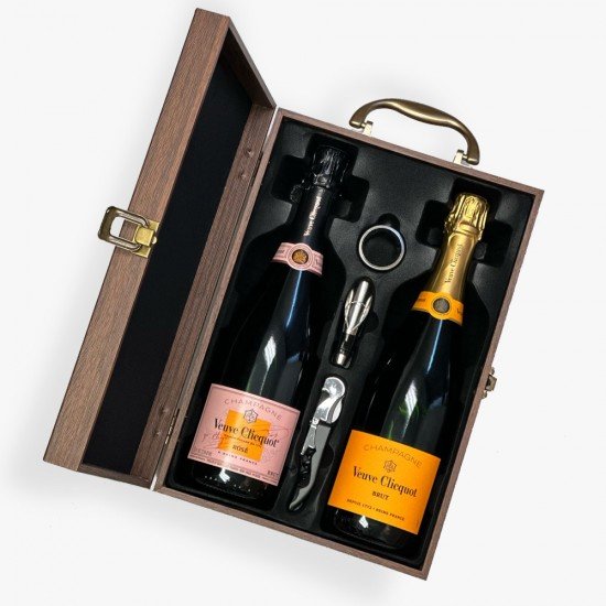 Veuve Clicquot Rose and Brut Champagne Gift Box