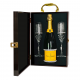 Veuve Clicquot Champagne And Flutes Adorned with Pearls & Crystals