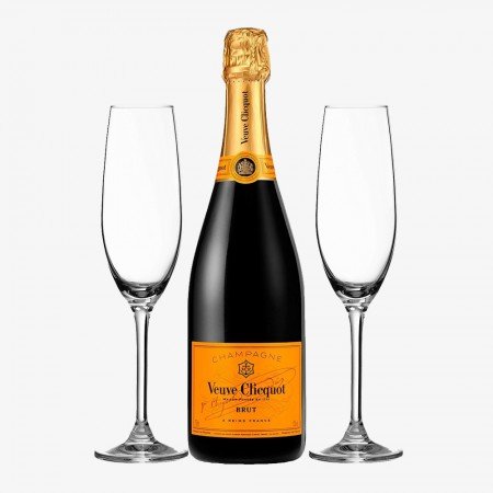 Veuve Clicquot Champagne And Flutes Gift Set