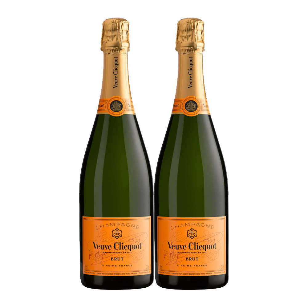 Veuve Clicquot Brut Yellow Label Champagne (Pack of 2)