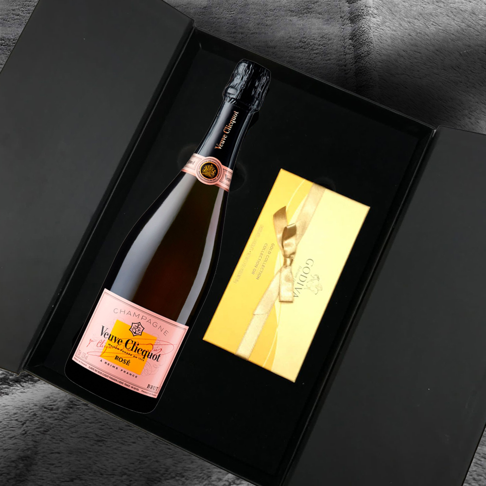 Veuve Clicquot Champagne & Godiva Chocolate Truffle Gift Set (Min Qty 1)