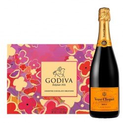 Veuve Clicquot Champagne & Godiva 26 Pc Gift Set