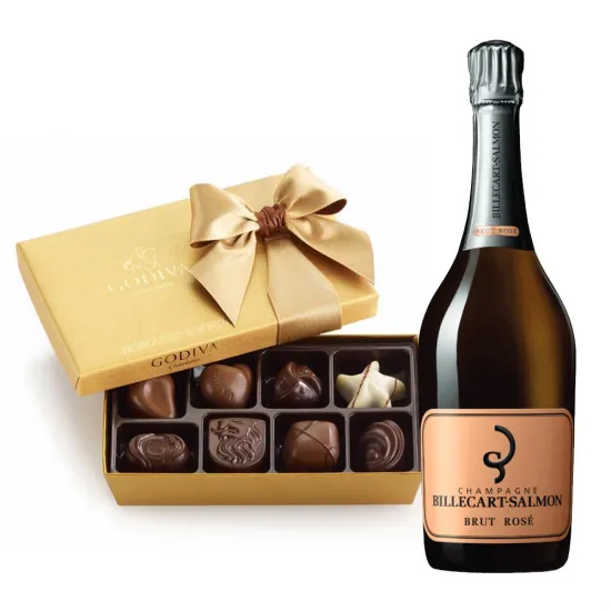 Billecart-Salmon Brut Rose With Godiva Chocolates