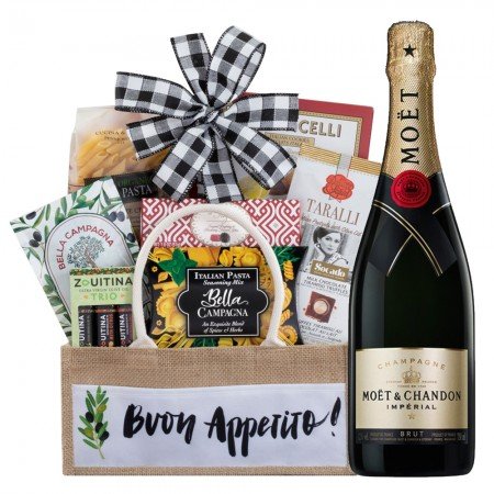 Moet And Chandon With Italian Gift Basket