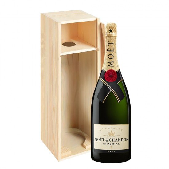 Moet and Chandon Imperial Brut Champagne Wooden Gift Box