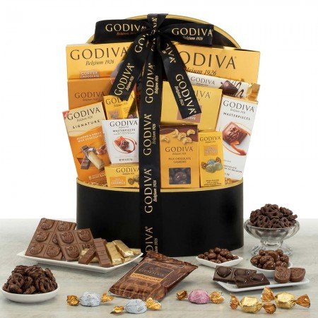 Veuve Clicquot Smeg And Godiva Black & Gold Celebration Gift Basket