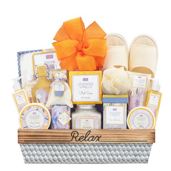 Lavender Vanilla Spa Gift Basket