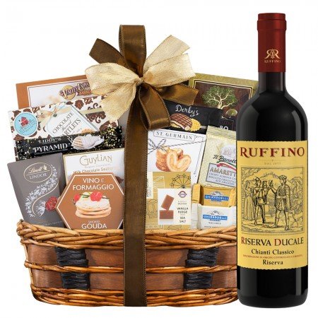 Ruffino Riserva Ducale With Bon Appetit Gourmet Gift Basket