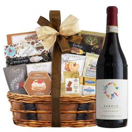 Arnaldo Rivera Undicicomuni Barolo Wine And Bon Appetit Gourmet Gift Basket