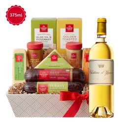 Chateau D'Yquem Sauternes Dessert Wine And Cheese Gift Basket