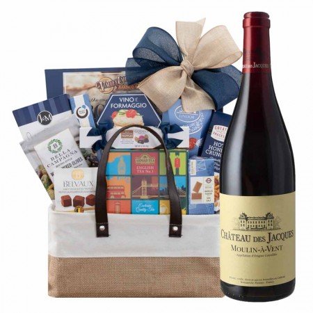 Chateau des Jacques Moulin A Vent Wine And Gourmet Gift Basket