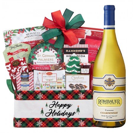 Holiday Season's Special Rombauer Carneros Chardonnay Wine Gift Basket