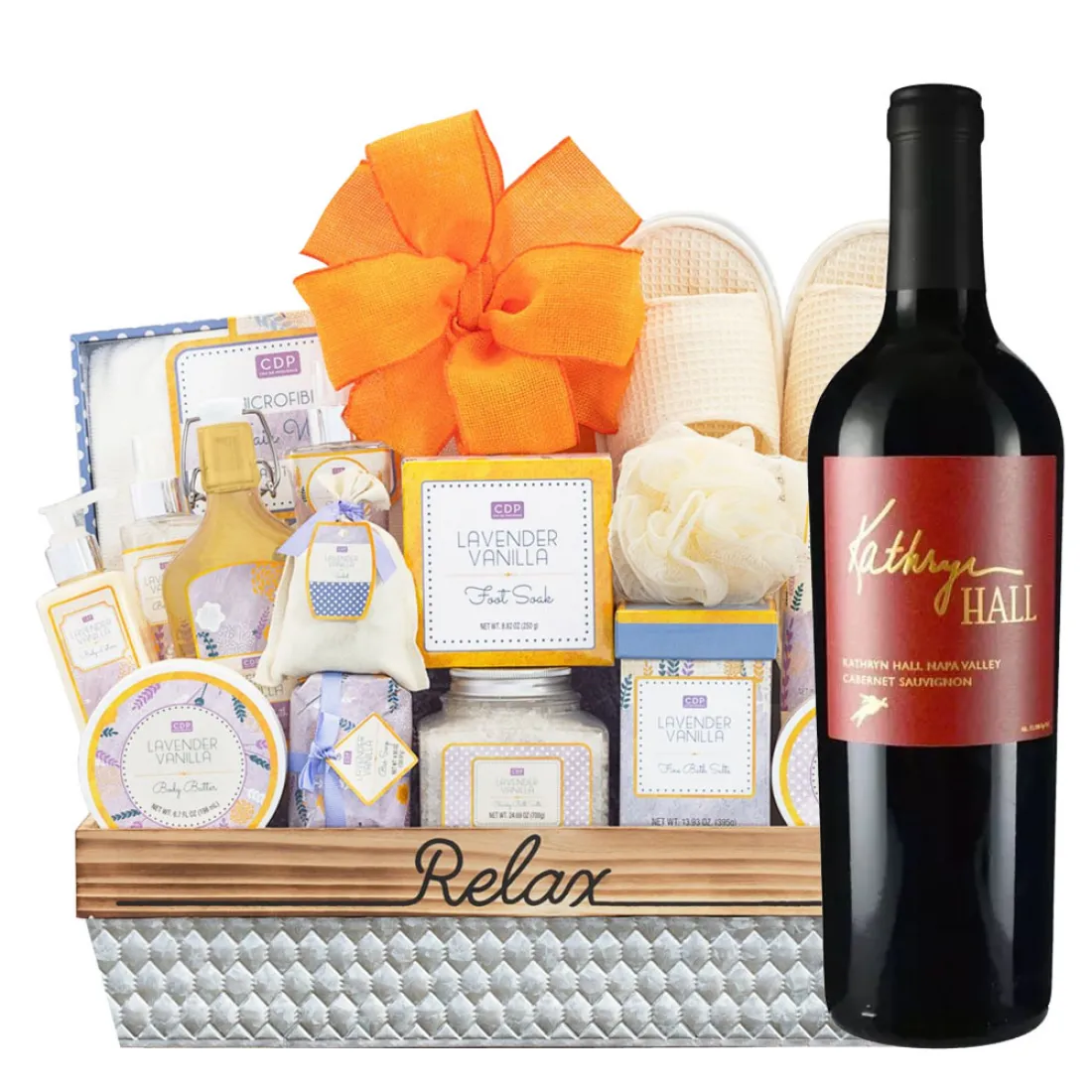 Kathryn Hall Napa Valley Cabernet Sauvignon Wine and Spa Gift Basket