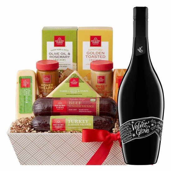 Mollydooker Velvet Glove Shiraz And Cheese Gift Basket