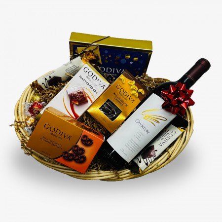 Opus One Overture Napa Valley Red Wine and Godiva Connoisseur Gift Basket