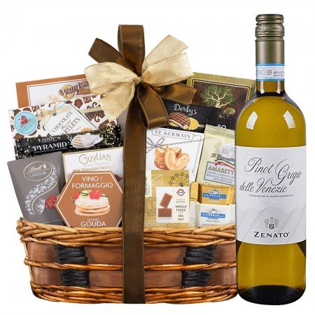 Zenato Pinot Grigio Wine & Bon Appetit Gourmet Gift Basket