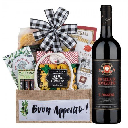 IL Poggione Brunello DI Montalcino Italian Wine Gift Basket