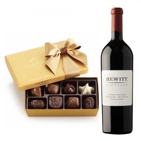 Hewitt Vineyard Cabernet Sauvignon And Godiva 8 Pc Gift Set